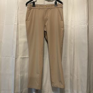 Mizzen And Main Pants Mens 32x29 Beige Helmsman Slim Chinos Performance